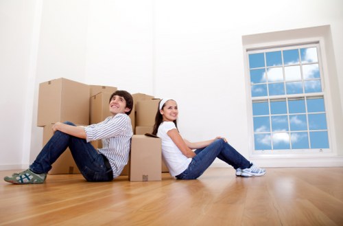 Professional packing and removal team handling household belongings in Earlsfield