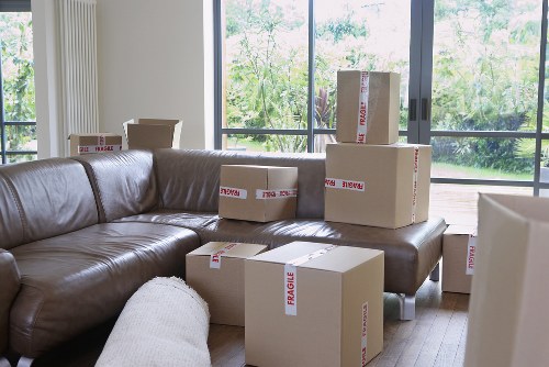Local Earlsfield removals service with boxes and furniture prepared for transport