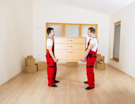 Furniture and seasonal items arranged in household storage